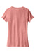 District DM1190L Womens Perfect Blend Short Sleeve V-Neck T-Shirt Blush Pink Frost Flat Back