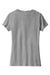 District DM1190L Womens Perfect Blend Short Sleeve V-Neck T-Shirt Grey Frost Flat Back