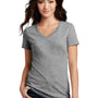 District Womens Perfect Blend Short Sleeve V-Neck T-Shirt - Grey Frost - NEW