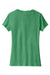 District DM1190L Womens Perfect Blend Short Sleeve V-Neck T-Shirt Heather Kelly Green Flat Back