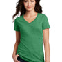 District Womens Perfect Blend Short Sleeve V-Neck T-Shirt - Heather Kelly Green - NEW