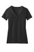 District DM1190L Womens Perfect Blend Short Sleeve V-Neck T-Shirt Black Flat Front