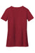 District DM1190L Womens Perfect Blend Short Sleeve V-Neck T-Shirt Red Fleck Flat Back