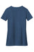 District DM1190L Womens Perfect Blend Short Sleeve V-Neck T-Shirt Deep Royal Blue Fleck Flat Back