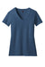 District DM1190L Womens Perfect Blend Short Sleeve V-Neck T-Shirt Deep Royal Blue Fleck Flat Front