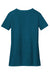 District DM1190L Womens Perfect Blend Short Sleeve V-Neck T-Shirt Deep Turquoise Blue Fleck Flat Back