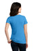 District DM1190L Womens Perfect Blend Short Sleeve V-Neck T-Shirt Heather Bright Turquoise Blue Model Back