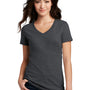 District Womens Perfect Blend Short Sleeve V-Neck T-Shirt - Heather Charcoal Grey