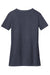 District DM1190L Womens Perfect Blend Short Sleeve V-Neck T-Shirt Heather Navy Blue Flat Back