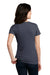 District DM1190L Womens Perfect Blend Short Sleeve V-Neck T-Shirt Heather Navy Blue Model Back