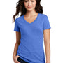 District Womens Perfect Blend Short Sleeve V-Neck T-Shirt - Heather Royal Blue