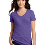 District Womens Perfect Blend Short Sleeve V-Neck T-Shirt - Heather Purple