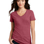 District Womens Perfect Blend Short Sleeve V-Neck T-Shirt - Heather Red