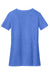 District DM1190L Womens Perfect Blend Short Sleeve V-Neck T-Shirt Heather Royal Blue Flat Back