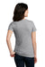 District DM1190L Womens Perfect Blend Short Sleeve V-Neck T-Shirt Heather Light Grey Model Back