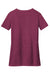 District DM1190L Womens Perfect Blend Short Sleeve V-Neck T-Shirt Raspberry Fleck Flat Back