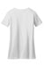 District DM1190L Womens Perfect Blend Short Sleeve V-Neck T-Shirt White Flat Back