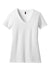 District DM1190L Womens Perfect Blend Short Sleeve V-Neck T-Shirt White Flat Front