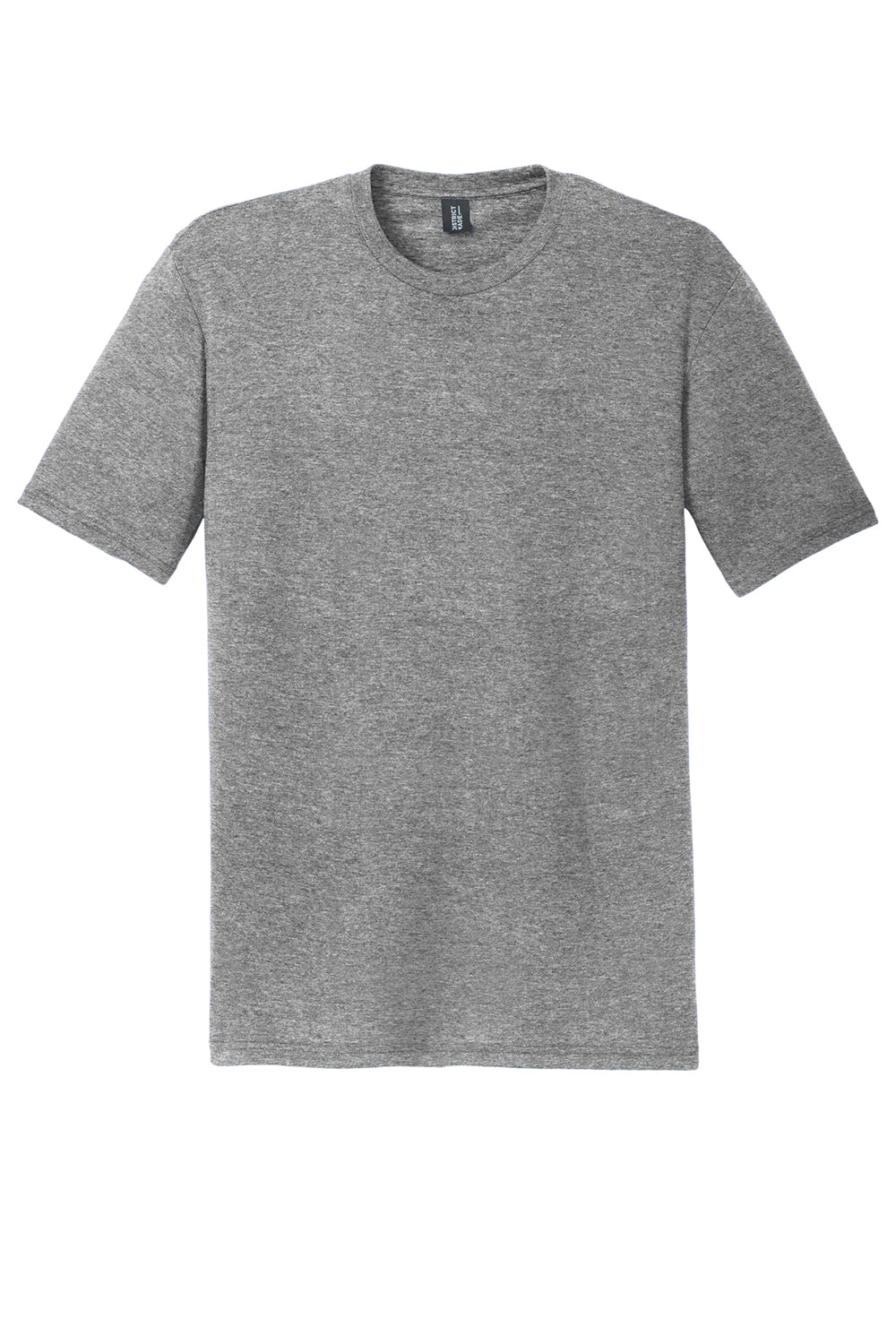 District DM130DTG Mens Perfect DTG Short Sleeve Crewneck T-Shirt Grey Frost Flat Front