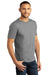 District DM130DTG Mens Perfect DTG Short Sleeve Crewneck T-Shirt Grey Frost Model 3q