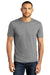 District DM130DTG Mens Perfect DTG Short Sleeve Crewneck T-Shirt Grey Frost Model Front