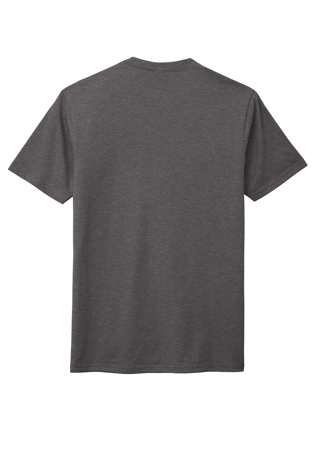 District DM130DTG Mens Perfect DTG Short Sleeve Crewneck T-Shirt Heather Charcoal Grey Flat Back