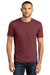 District DM130DTG Mens Perfect DTG Short Sleeve Crewneck T-Shirt Maroon Frost Model Front