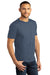 District DM130DTG Mens Perfect DTG Short Sleeve Crewneck T-Shirt Navy Blue Frost Model 3q