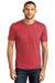 District DM130DTG Mens Perfect DTG Short Sleeve Crewneck T-Shirt Red Frost Model Front