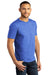 District DM130DTG Mens Perfect DTG Short Sleeve Crewneck T-Shirt Royal Blue Frost Model 3q