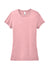 District DM130L Womens Perfect Tri Short Sleeve Crewneck T-Shirt Heather Wisteria Pink Flat Front