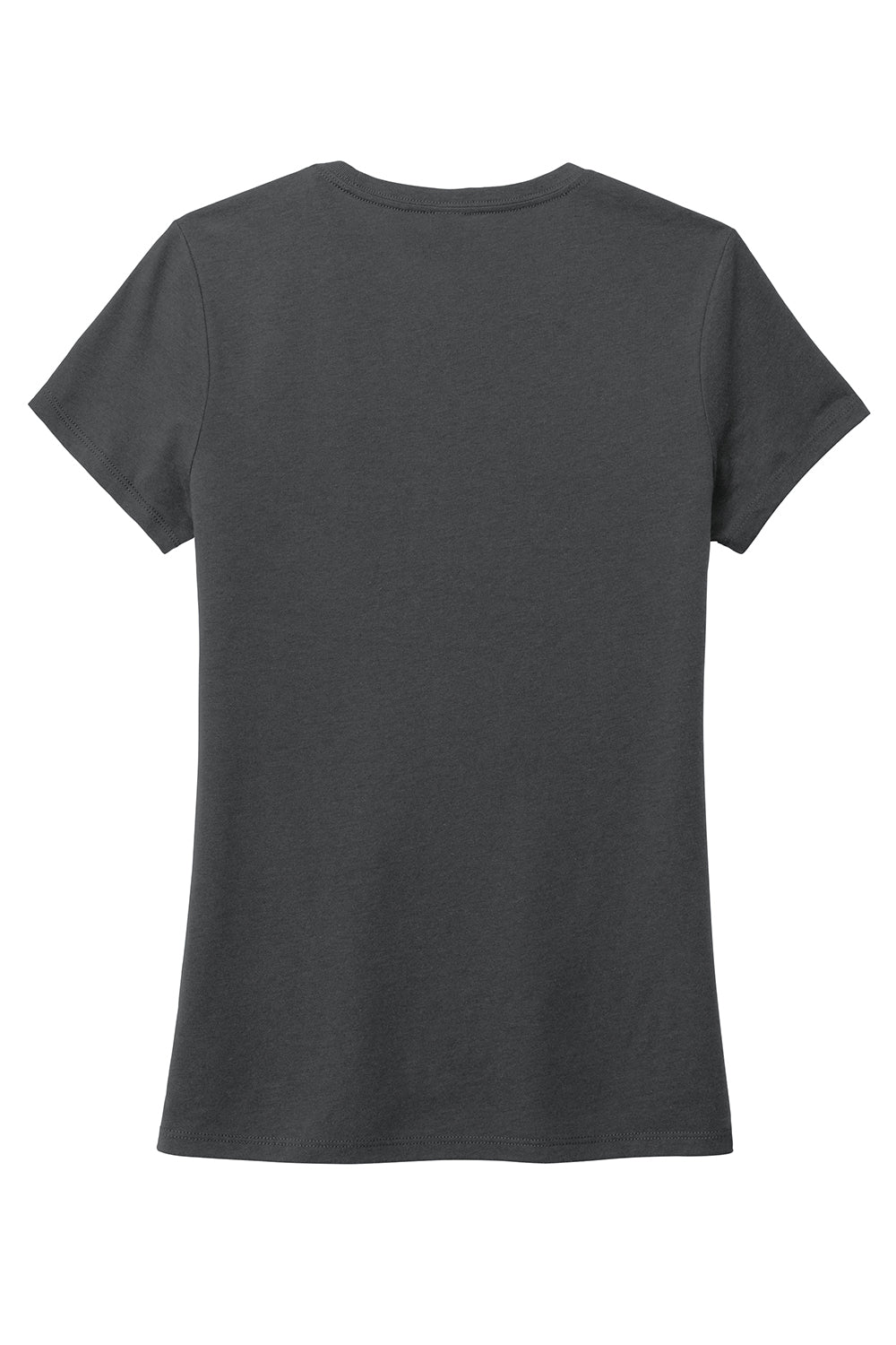 District DM130L Womens Perfect Tri Short Sleeve Crewneck T-Shirt Charcoal Grey Flat Back