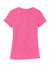 District DM130L Womens Perfect Tri Short Sleeve Crewneck T-Shirt Fuchsia Pink Frost Flat Back