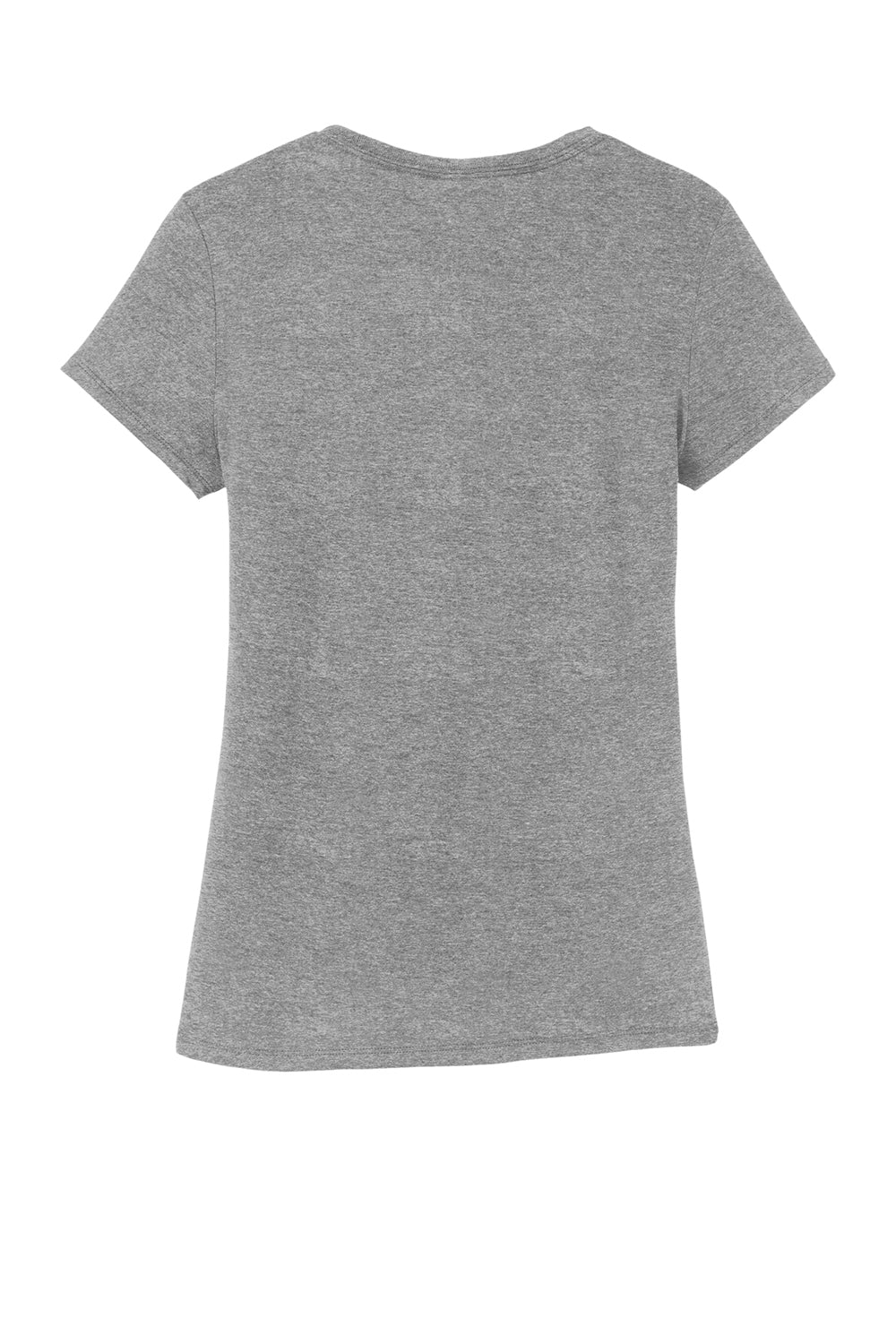 District DM130L Womens Perfect Tri Short Sleeve Crewneck T-Shirt Grey Frost Flat Back