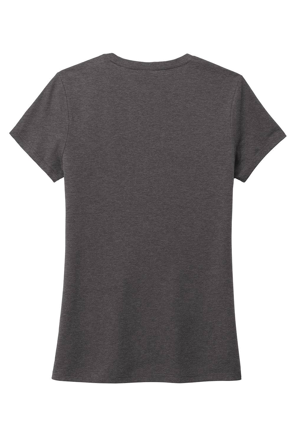 District DM130L Womens Perfect Tri Short Sleeve Crewneck T-Shirt Heather Charcoal Grey Flat Back