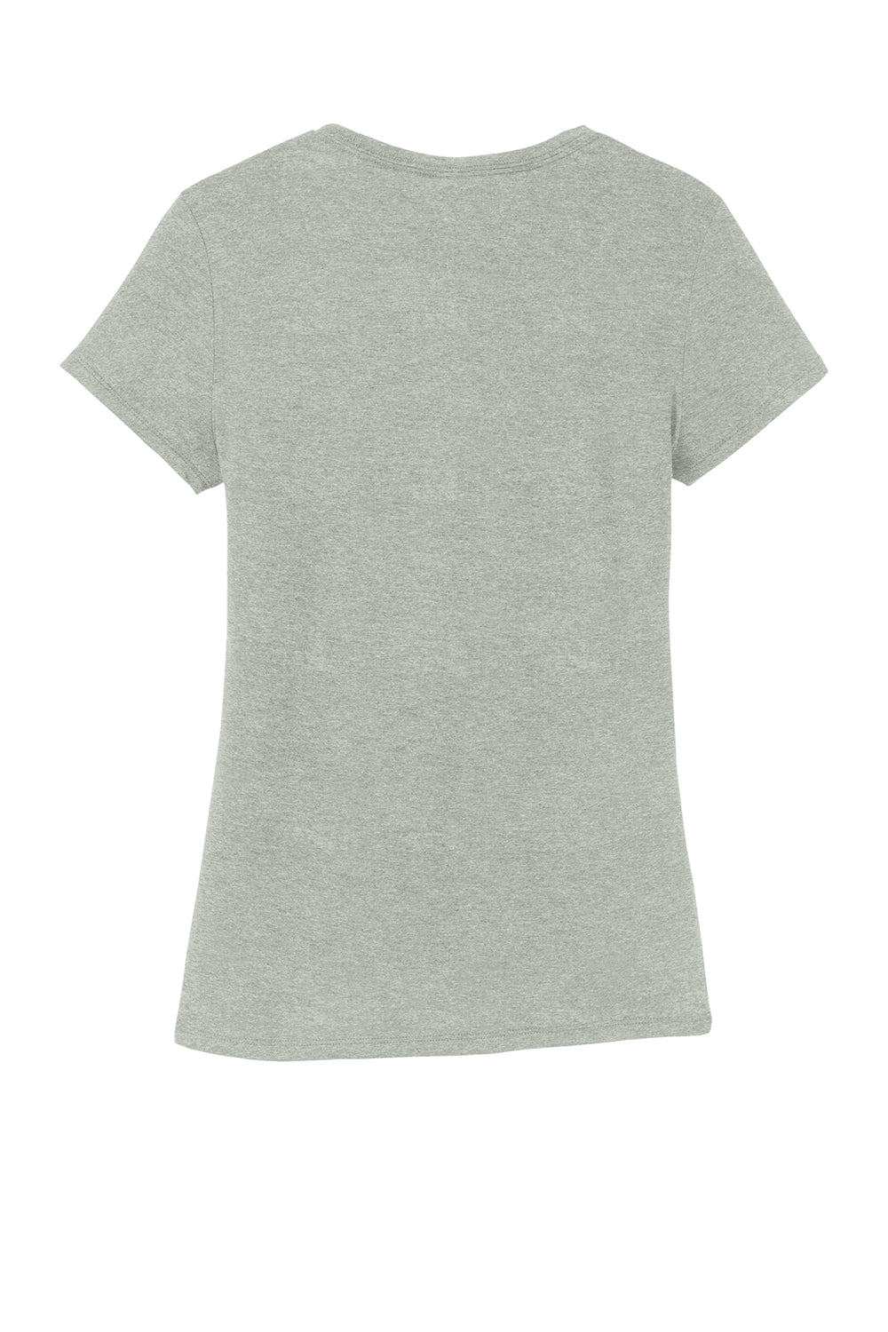 District DM130L Womens Perfect Tri Short Sleeve Crewneck T-Shirt Heather Grey Flat Back