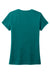 District DM130L Womens Perfect Tri Short Sleeve Crewneck T-Shirt Heather Teal Blue Flat Back