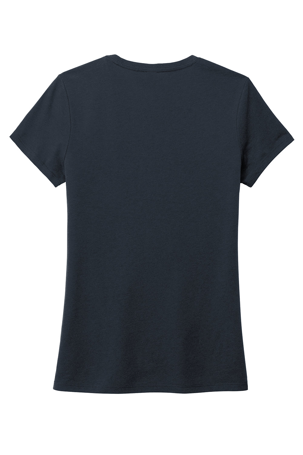 District DM130L Womens Perfect Tri Short Sleeve Crewneck T-Shirt New Navy Blue Flat Back