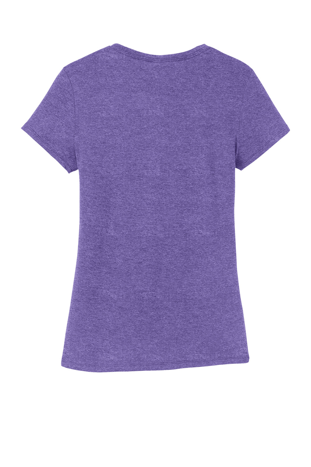 District DM130L Womens Perfect Tri Short Sleeve Crewneck T-Shirt Purple Frost Flat Back