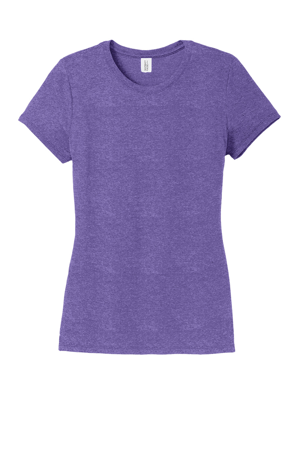 District DM130L Womens Perfect Tri Short Sleeve Crewneck T-Shirt Purple Frost Flat Front