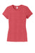 District DM130L Womens Perfect Tri Short Sleeve Crewneck T-Shirt Red Frost Flat Front