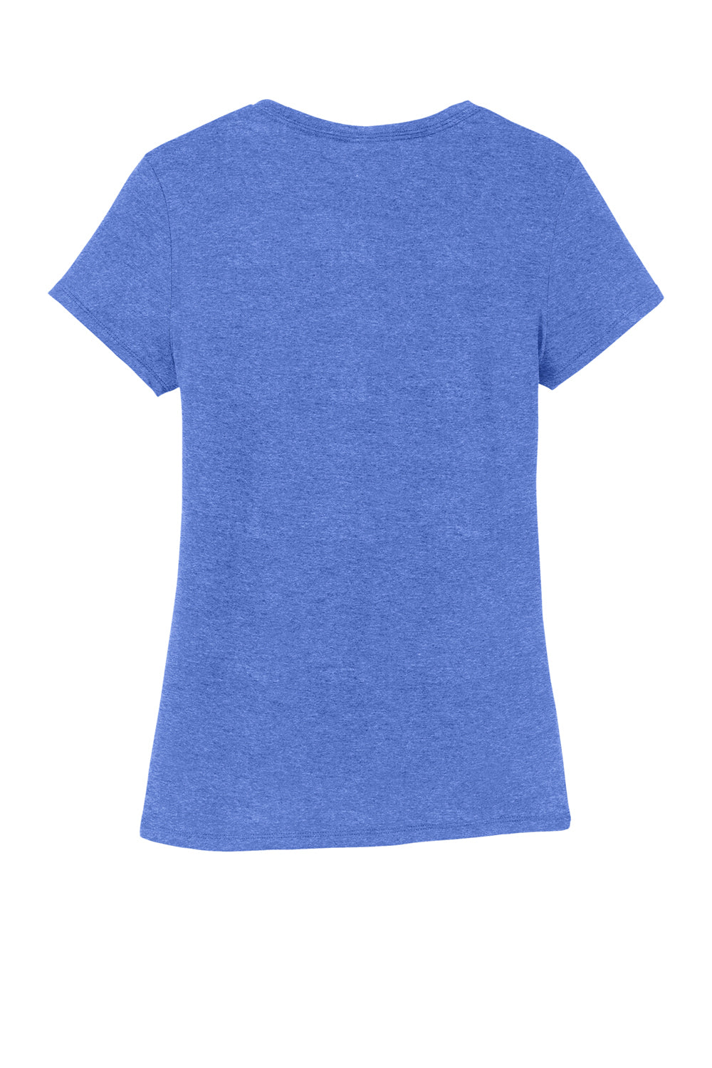 District DM130L Womens Perfect Tri Short Sleeve Crewneck T-Shirt Royal Blue Frost Flat Back