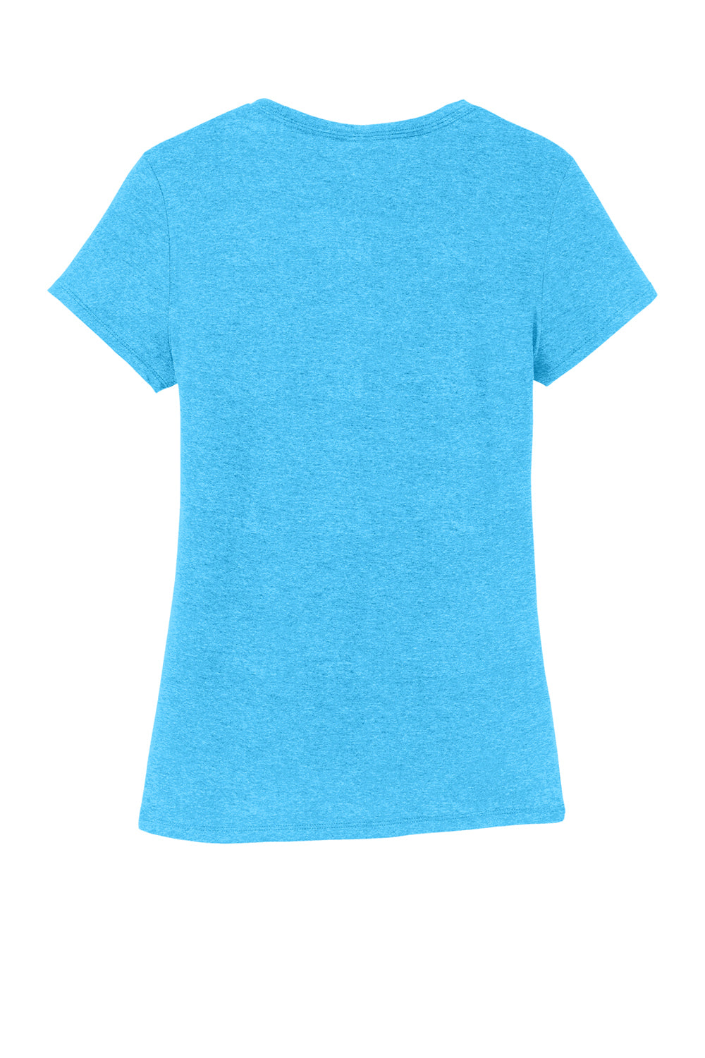 District DM130L Womens Perfect Tri Short Sleeve Crewneck T-Shirt Turquoise Blue Frost Flat Back