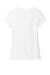 District DM130L Womens Perfect Tri Short Sleeve Crewneck T-Shirt White Flat Back