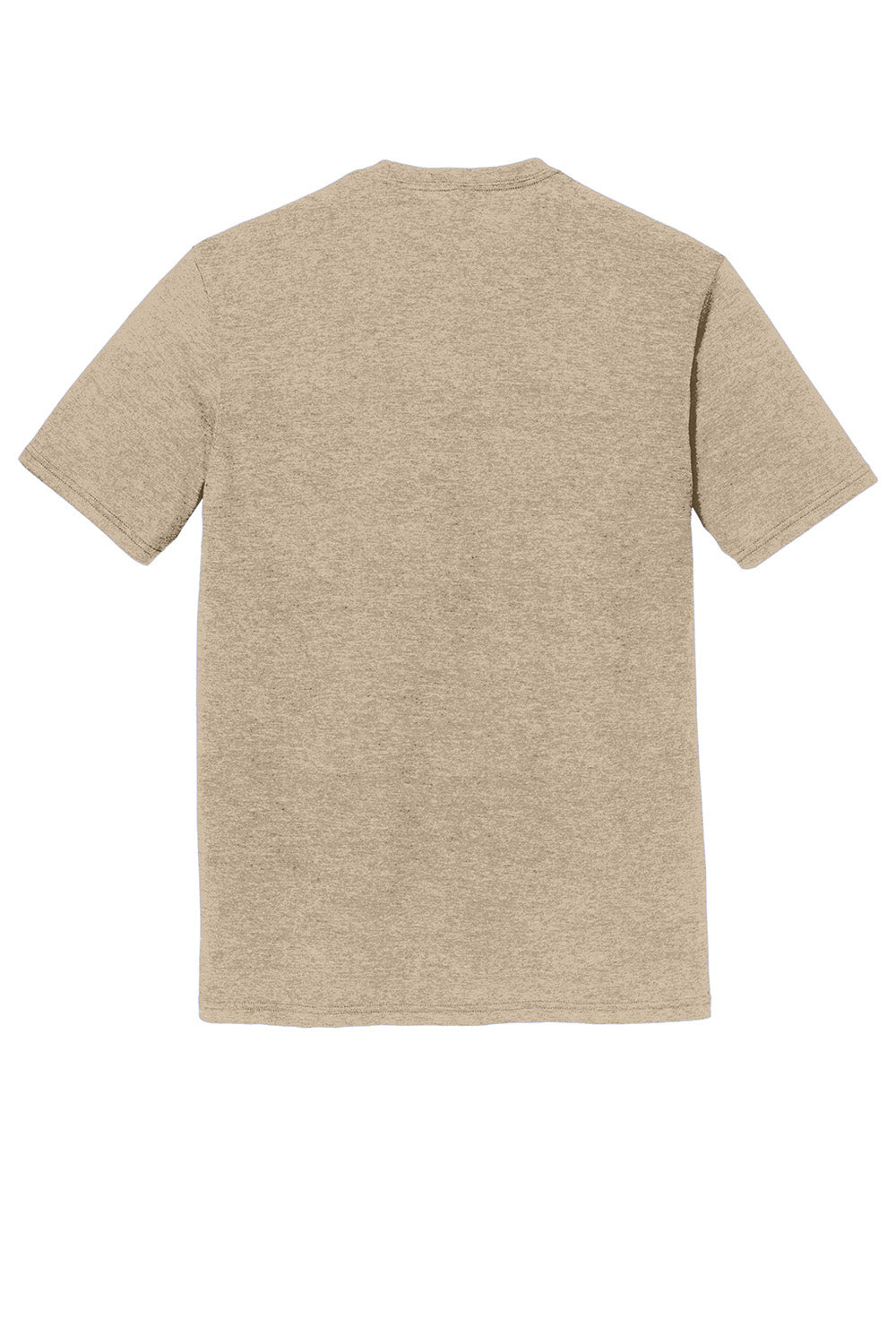 District DM130 Mens Perfect Tri Short Sleeve Crewneck T-Shirt Heather Desert Tan Flat Back