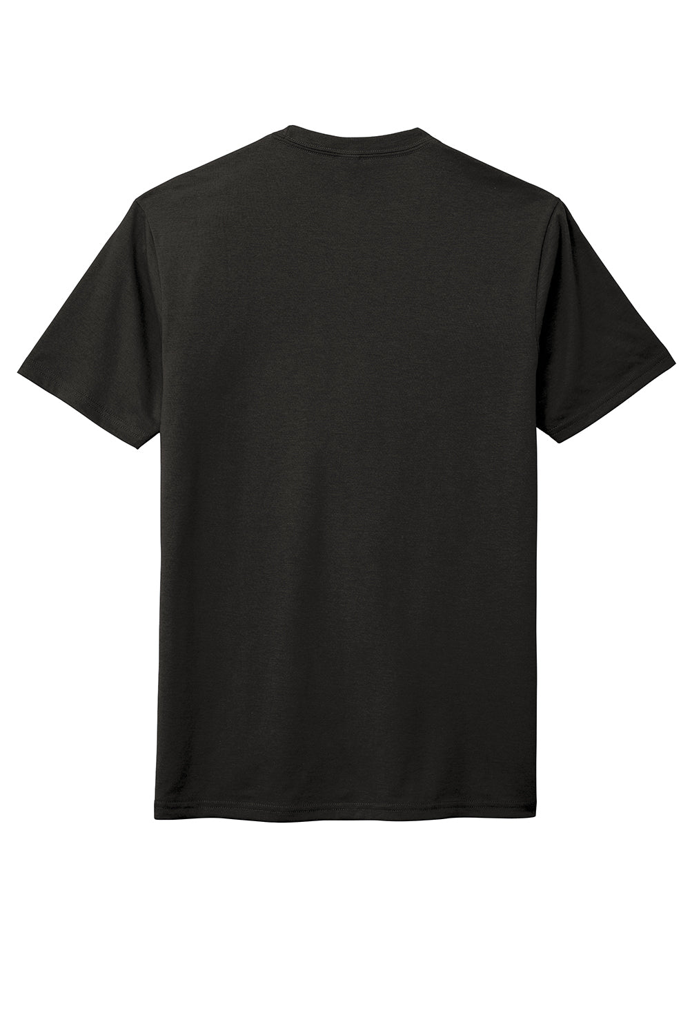 District DM130 Mens Perfect Tri Short Sleeve Crewneck T-Shirt Black Flat Back