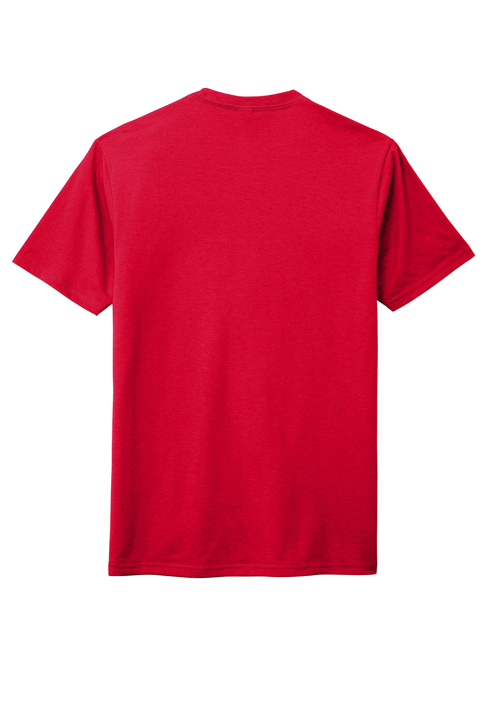 District DM130 Mens Perfect Tri Short Sleeve Crewneck T-Shirt Classic Red Flat Back