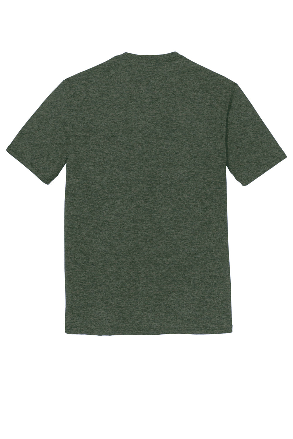 District DM130 Mens Perfect Tri Short Sleeve Crewneck T-Shirt Heather Forest Green Flat Back