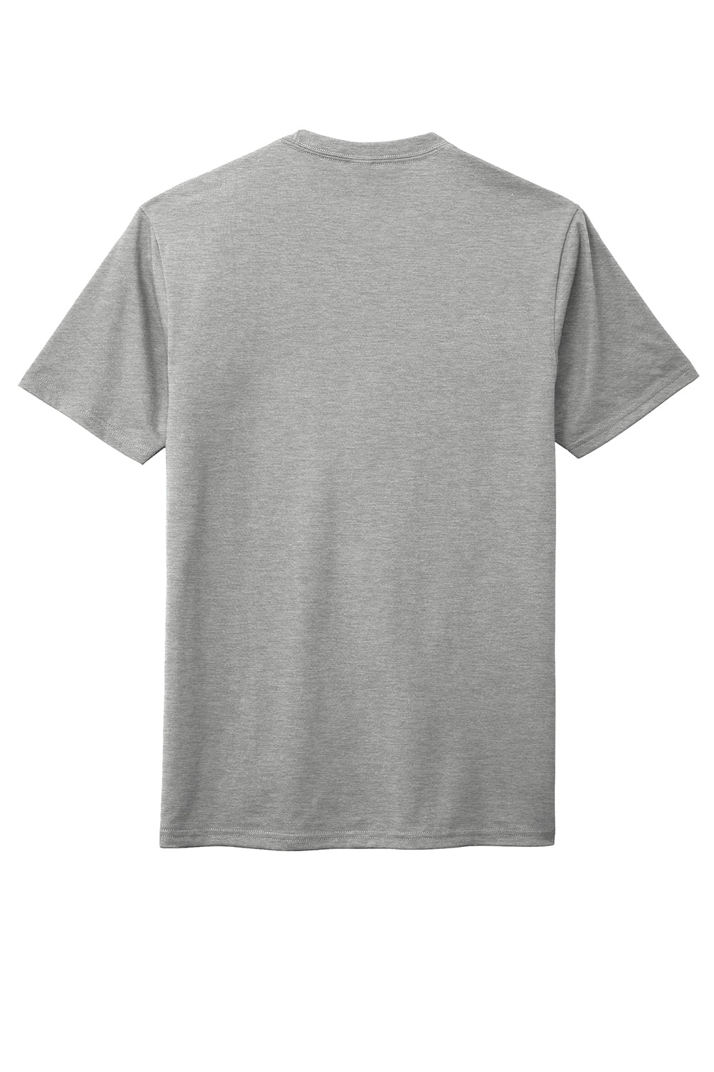 District DM130 Mens Perfect Tri Short Sleeve Crewneck T-Shirt Heather Grey Flat Back