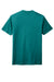 District DM130 Mens Perfect Tri Short Sleeve Crewneck T-Shirt Heather Teal Blue Flat Back